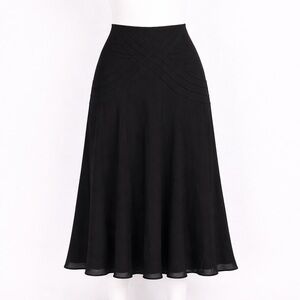 Jones New York Vintage Black Silk Women's Skirt Ankle Length Sz 6 Lined Side Zip